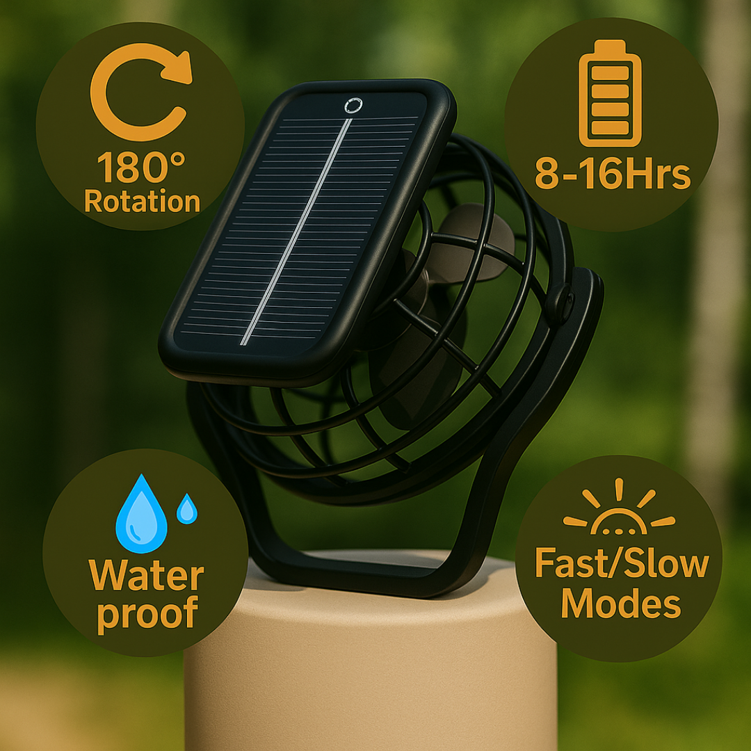 SolarDrift™ Solar Fan Hat – Hands-Free Cooling for Outdoors